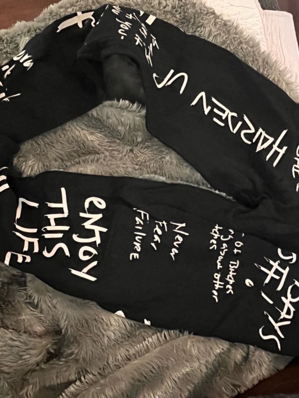 Black Graphic workout pants HTFU BRAND